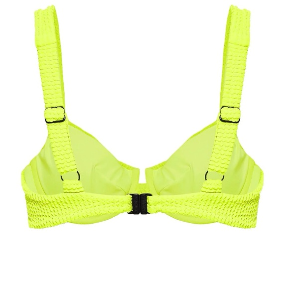 NWT VETCHY LAGUNA BIKINI TOP NEON YELLOW SMALL 34DD - Picture 4 of 8
